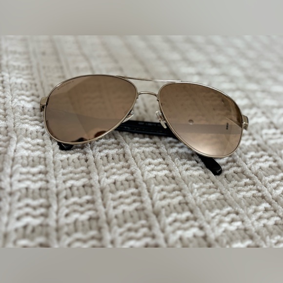 CHANEL Interlocking CC Logo Aviator Sunglasses (Women’s) - Gold - Picture 8 of 16